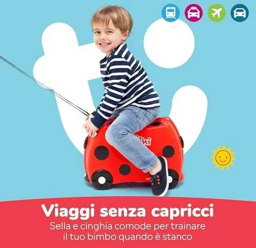 Trunki kelioninis lagaminas su ratukais vaikams | Boružėlė Harley