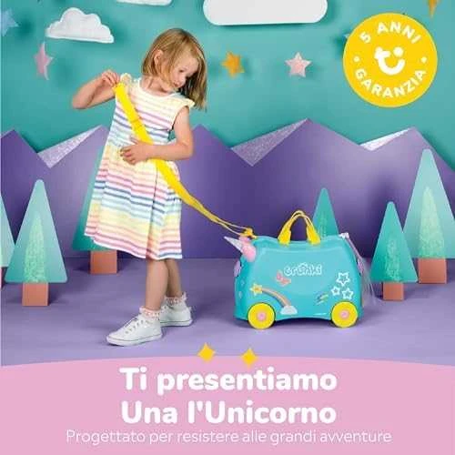 Trunki kelioninis lagaminas su ratukais vaikams | Vienaragis Una