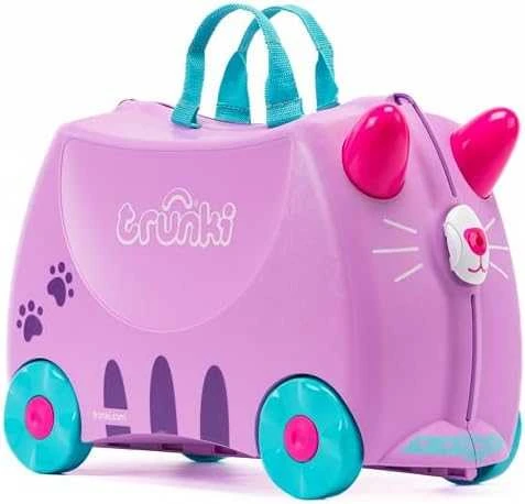 Trunki kelioninis lagaminas su ratukais vaikams | Kačiukas Cassie
