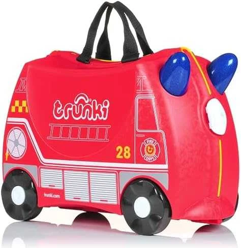Trunki kelioninis lagaminas su ratukais vaikams | Gaisrinis automobilis Frank