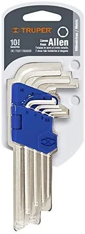 L-formos šešiakampiai raktai, ilgi, suapvalintais galais, 7vnt: 2,5-3-4-5-6-8-10mm Truper®