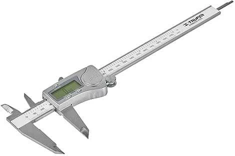 Skaitmeninis slankmatis. Tikslumas 0,01mm. Minimalus matuojamas storis 0,01mm, didžiausias matuojamas storis 150mm Truper®