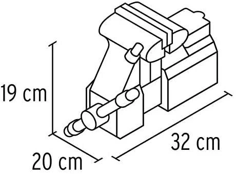 Šaltkalvio spaustuvai, HEAVY DUTY 100mm 11,4kg. 360° pasukamas. Truper®