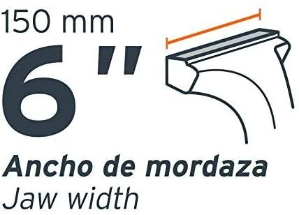 Šaltkalvio spaustuvai, HEAVY DUTY 150mm 24,2kg. 360° pasukamas. Keičiamos lūpos Truper®