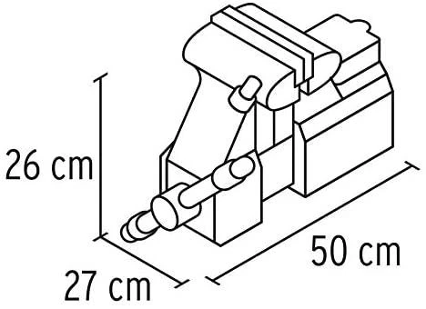 Šaltkalvio spaustuvai, HEAVY DUTY 200mm 30kg. 360° pasukamas. Truper®