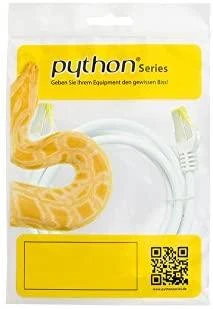 Python patch kabelis su Cat.7 neapdorotu kabeliu S/FTP PiMF be halogenų 0,5 m balta