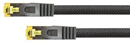 Python Patchkabel mit Cat.7 Rohkabel S/FTP PiMF halogenfrei 0,25m juodas