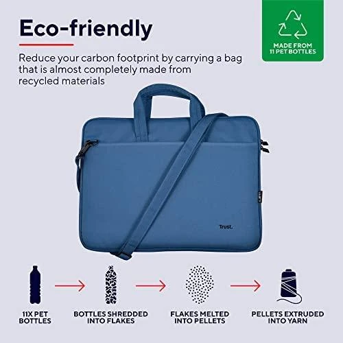 Trust Mėlyna Krepšys nešiojamam kompiuteriui BOLOGNA 16" ECO Mėlynas