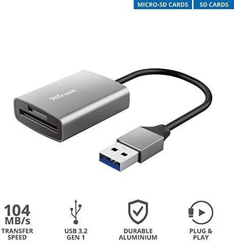 Atminties kortelė SKAITYTUVAS KORTELIŲ TRUST DALYX 24135 USB 3.2