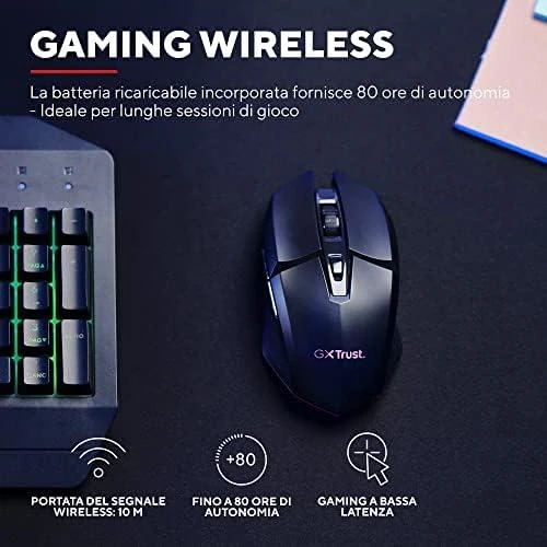 Kompiuterio pelė Trust GXT110 Felox, juoda