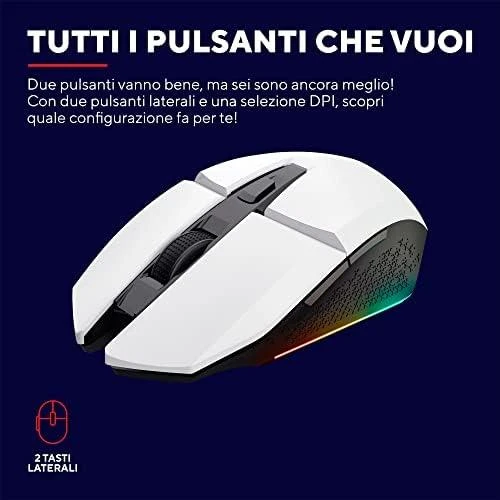 Kompiuterio pelė Trust GXT110 Felox, balta