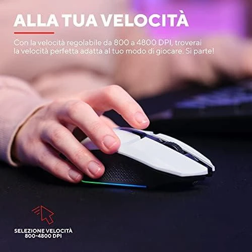 Kompiuterio pelė Trust GXT110 Felox, balta