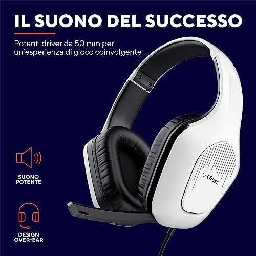 Trust GXT 415W Zirox laidinės ausinės (Baltos)