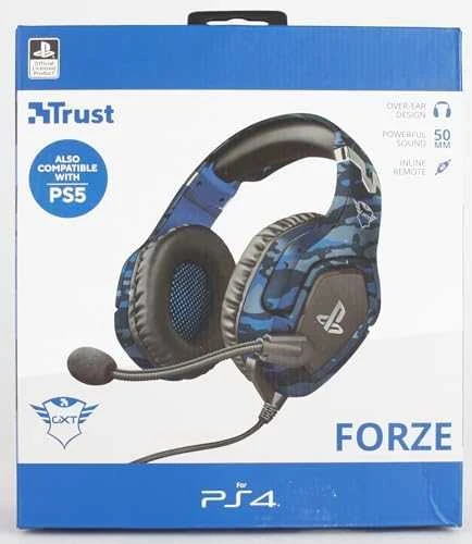Žaidimų ausinės Trust GXT 488 Forze-B PS4 oficialus licencijuotas produktas, Mėlynos, 23532