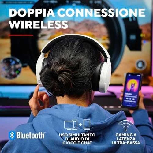 Trust GXT 491W FAYZO Ausinės su laidu & Belaidės su lankeliu ant galvos Gaming USB Type-C Bluetooth Juodas, Baltas