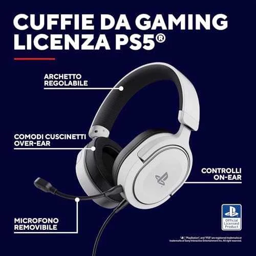 Trust GXT498W FORTA Baltos laidinės ausinės PS5