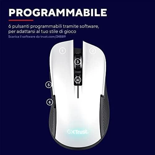TRUST GXT 923W YBAR belaidė pelė | 7200 DPI