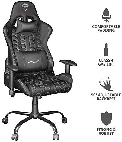 Žaidimų kėdė Trust GXT 708 Resto Gaming Chair, Juoda, 24436