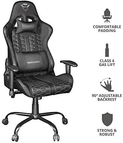 Žaidimų kėdė Trust GXT 708 Resto Gaming Chair, Juoda, 24436