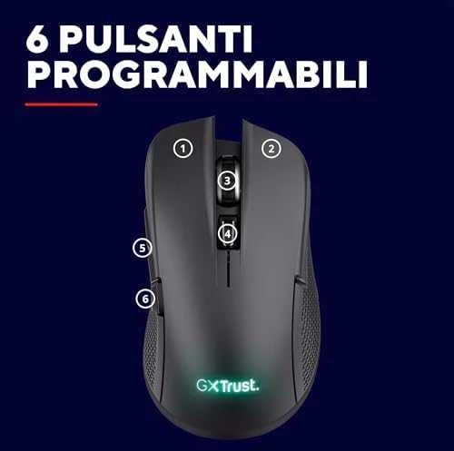 Pelė žaidimams GXT931 YBAR TRUST JUODA