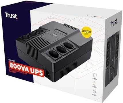 UPS TRUST 800 VA Bangos formos tipas Imituota sinusoidė Stalinis/stacionarus 23326