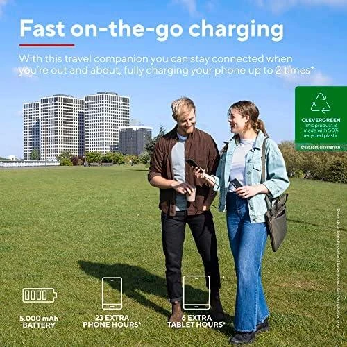 Trust Primo - 5000 mAh lithium-ion (Li-Ion) power bank (juodas)