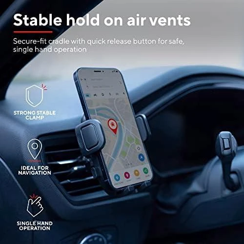 „Trust Runo“ – automobilinis telefono laikiklis su laikikliu oro išleidimo angoje (juodas)