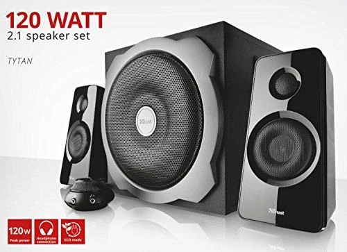 Kompiuterio kolonėlės Kolonėlės Trust Tytan 2.1 Subwoofer Juod