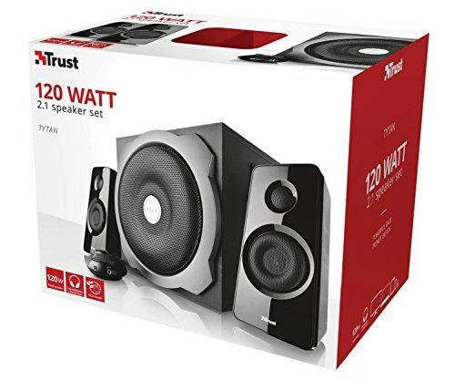 Kompiuterio kolonėlės Kolonėlės Trust Tytan 2.1 Subwoofer Juod
