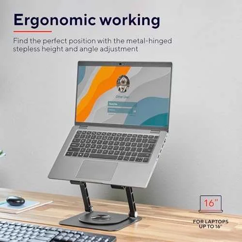 Trust Zeff Metal Juodas - notebook stand 40.6 cm (16"), juodas