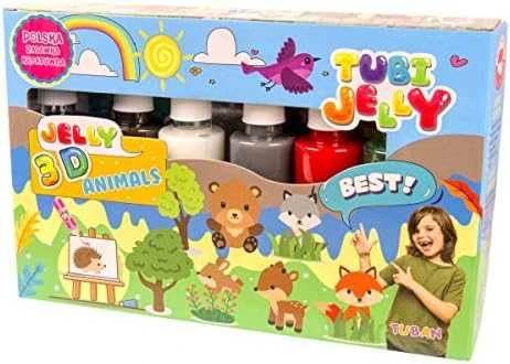 Tuban 6 spalvų Tubi Jelly rinkinys - Gyvūnai ( TU3326 )