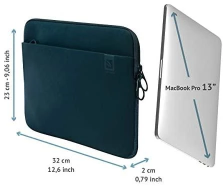Tucano Top protective sleeve for 12/13" laptop, petrol mėlynas