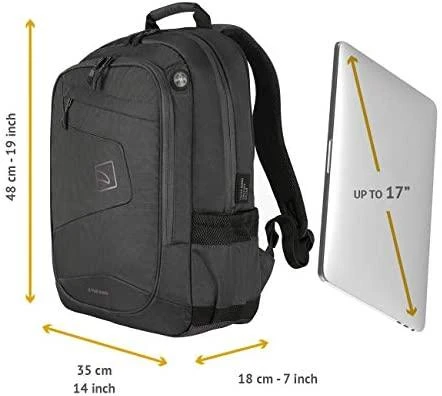 Tucano Lato Tinka iki 17 ", Juodas, Shoulder strap, Backpack