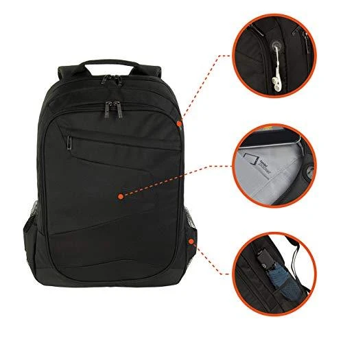 Tucano Lato Tinka iki 17 ", Juodas, Shoulder strap, Backpack