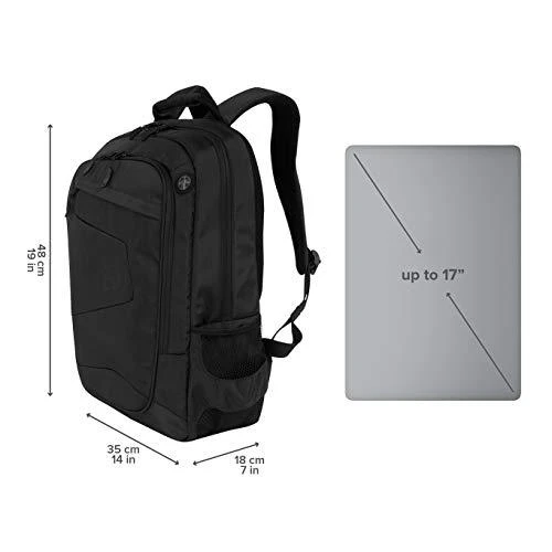Tucano Lato Tinka iki 17 ", Juodas, Shoulder strap, Backpack