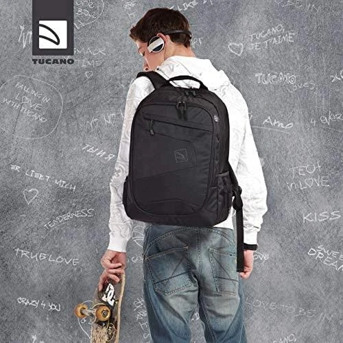 Tucano Lato Tinka iki 17 ", Juodas, Shoulder strap, Backpack