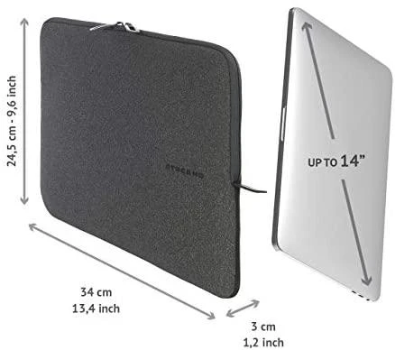„Tucano Melange Second Skin“ dėklas, skirtas „MacBook Pro 15“ / „Ultrabook 13“ / „Notebook 14“ col., juodas