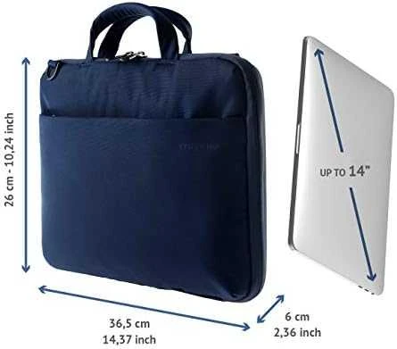 Tucano Darkolor Tinka iki 14 ", Mėlyna, Shoulder strap, Messenger - Briefcase