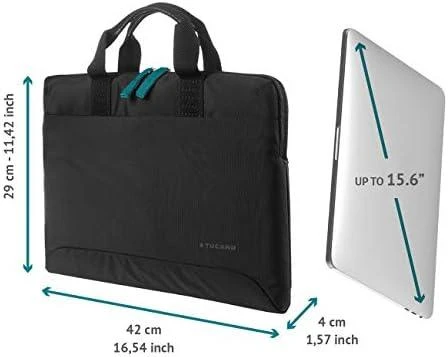Tucano Smilza Super Slim Bag do macbook Pro 16" notebook 15.6” juoda