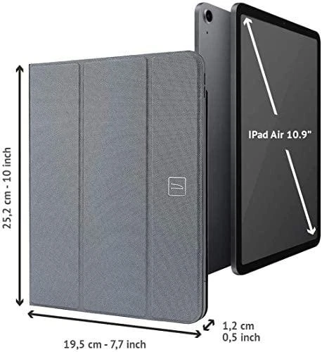 Case Tucano Up Plus skirtas iPad Air 11″ M2 2024 / M3 2025 / M4 2026 / iPad Air 10.9″ (2022/2020) pilkos spalvos