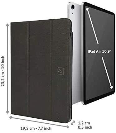 Dėklas Tucano Up Plus skirtas Apple iPad Air 11″ M2 2024 / M3 2025 / M4 2026 / Apple iPad Air 10.9″ (2022/2020) juodos spalvos