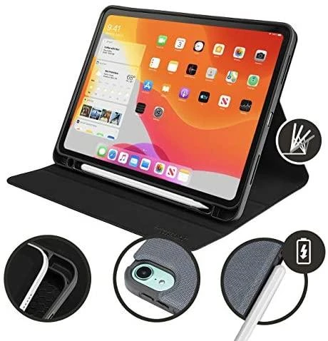 Case Tucano Up Plus skirtas iPad Air 11″ M2 2024 / M3 2025 / M4 2026 / iPad Air 10.9″ (2022/2020) pilkos spalvos