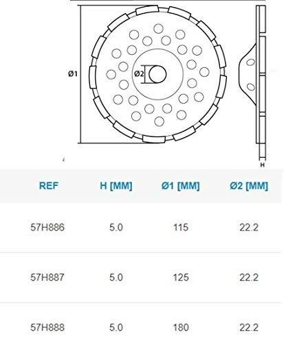 Graphite Grafito deimantinis šlifavimo diskas Turbina 115x22,2x5mm