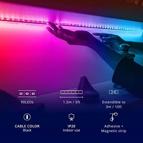 Twinkly Line 90 LED išmanioji juosta, 1.5 m, RGB LED