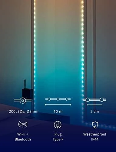 Lubinis šviestuvas „Twinkly | Dots“ išmaniosios LED lemputės 200 RGB (daugiaspalvės), 10 m, skaidrios | RGB – daugiau nei 16 mln. spalvų