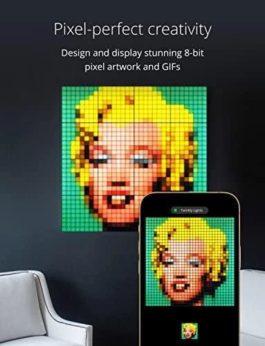 „Twinkly Squares“ išmaniųjų LED panelių išplėtimo paketas (3 panelės) RGB – 16 mln. spalvų