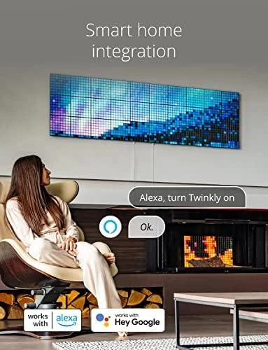 „Twinkly Squares“ išmaniųjų LED panelių išplėtimo paketas (3 panelės) RGB – 16 mln. spalvų