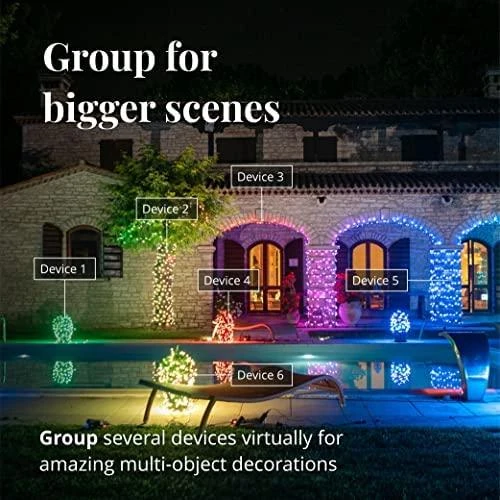 Kalėdinė lempučių girlianda Twinkly Icicle 190 Special LED RGB+W, varvekliai, daugiaspalvė