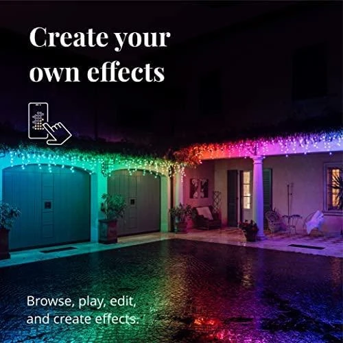 Kalėdinė lempučių girlianda Twinkly Icicle 190 Special LED RGB+W, varvekliai, daugiaspalvė