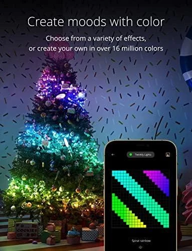 Kalėdinė išmanioji lempučių girlianda Twinkly Strings 250 LED RGB, daugiaspalvės